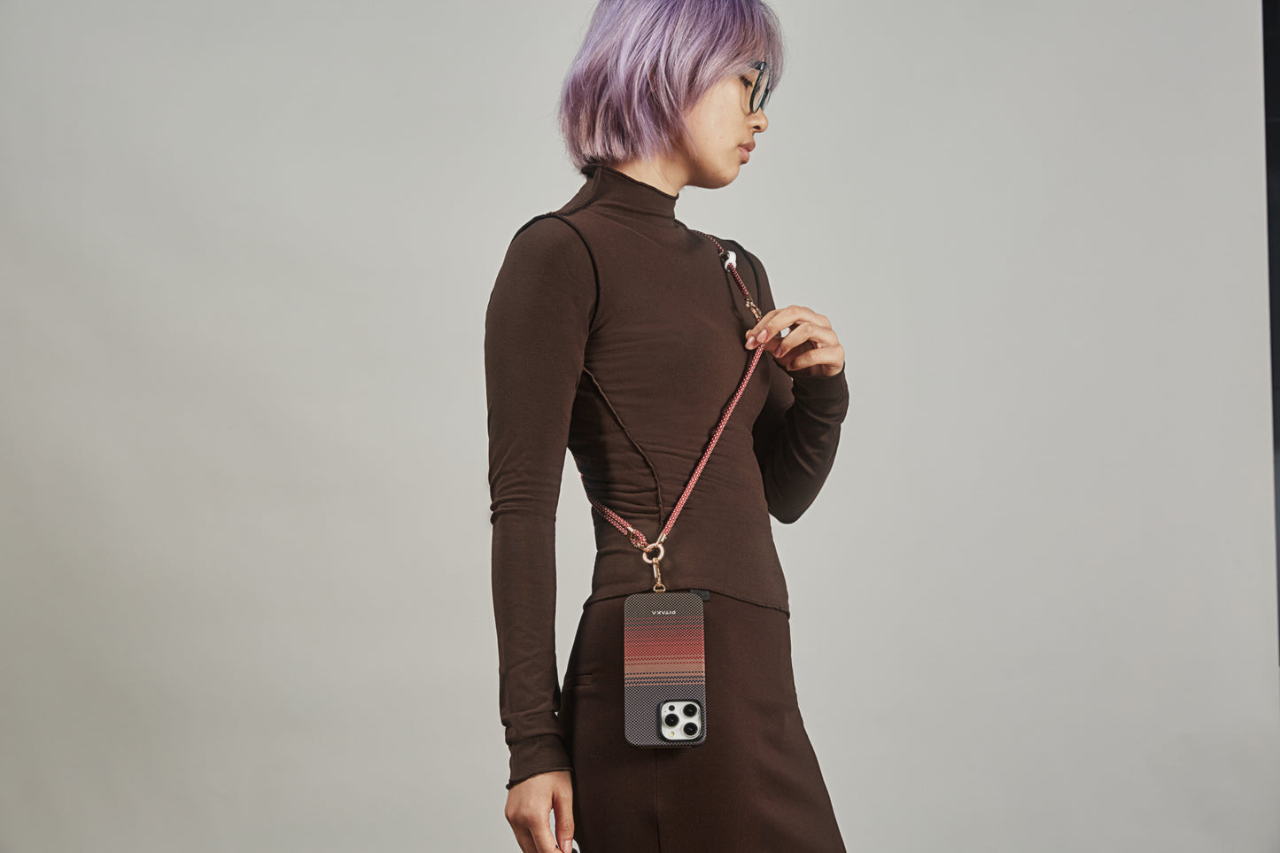 1 to 3 Phone Strap - Bonfire Red