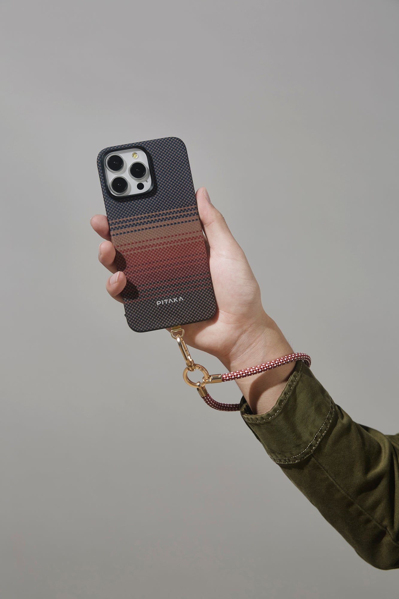 1 to 3 Phone Strap - Bonfire Red