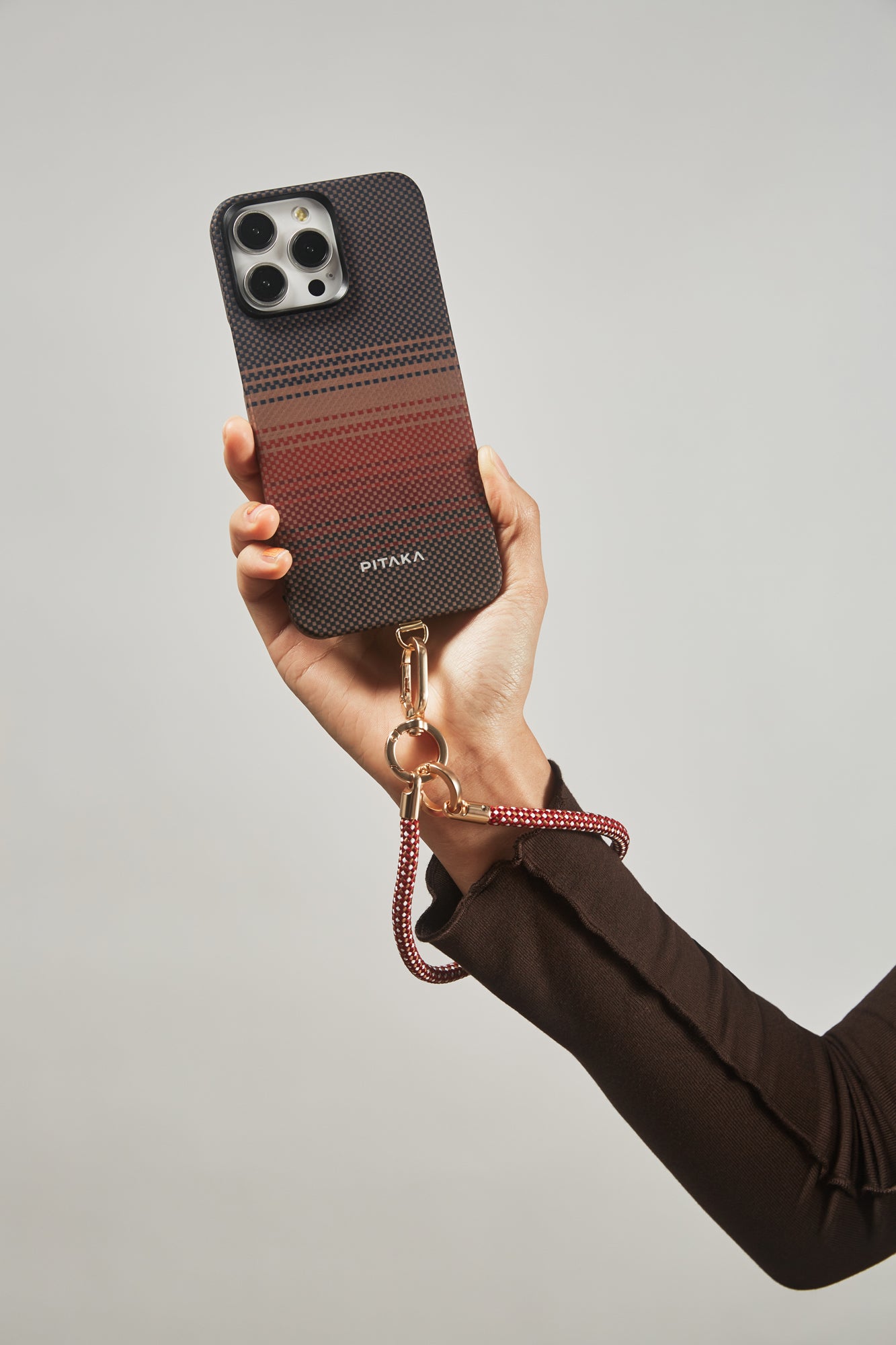 1 to 3 Phone Strap - Bonfire Red