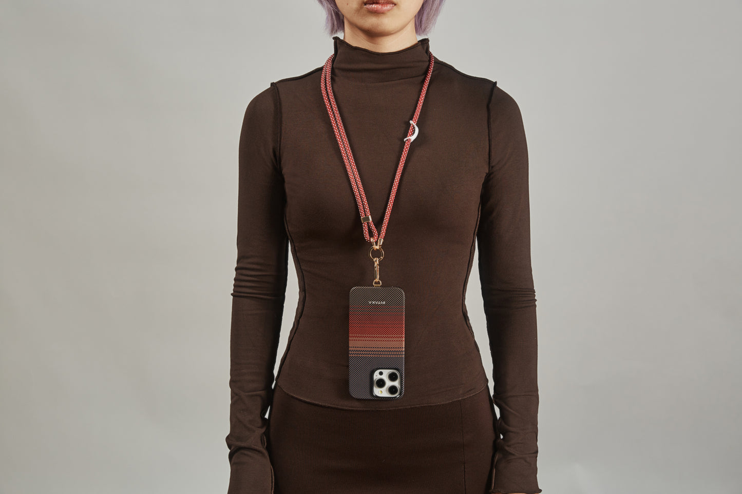 1 to 3 Phone Strap - Bonfire Red