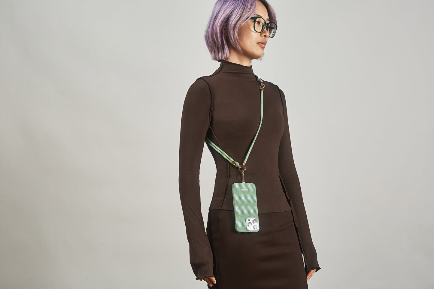 1 to 3 Phone Strap - Forest Green