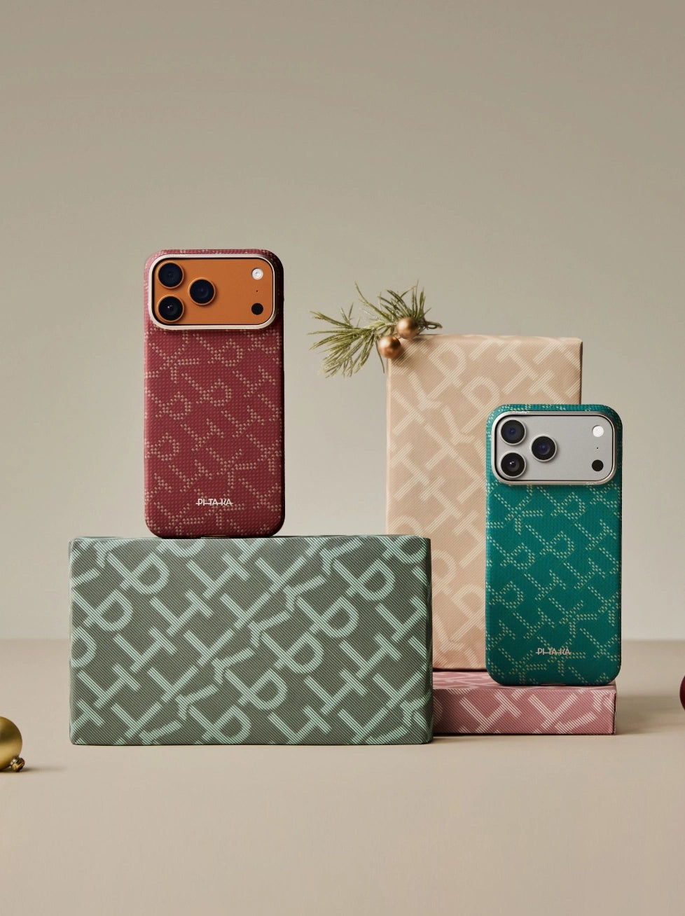 MONOGRAM Ultra Slim - Red & Gold Case for iPhone 17Pro