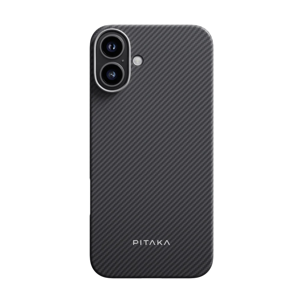 Black & Grey Ultra Slim- Tactile Woven Case for iPhone 16 Plus
