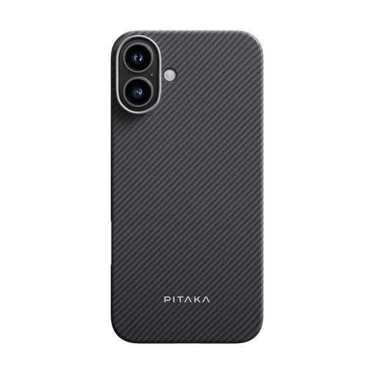 Black & Grey Ultra Slim- Tactile Woven Case for iPhone 16