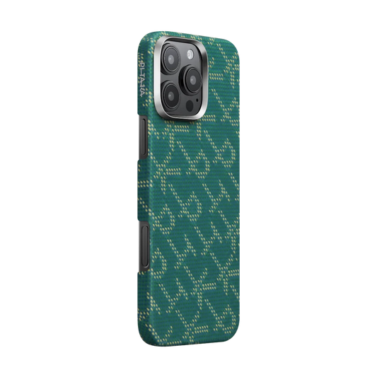 MONOGRAM Ultra Slim - Green & Gold Case for iPhone 16 Pro