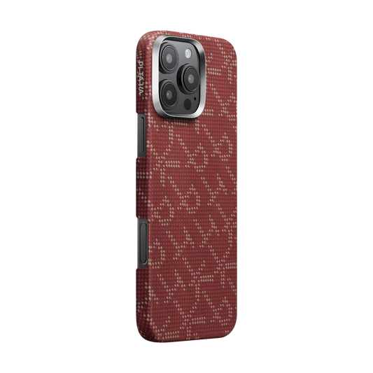 MONOGRAM Ultra Slim - Red & Gold Case for iPhone 16 Pro