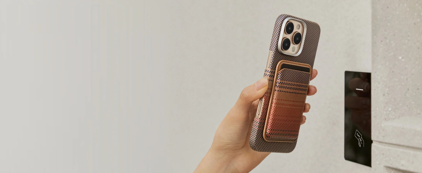 Magnetic Woven Wallet-Sunset