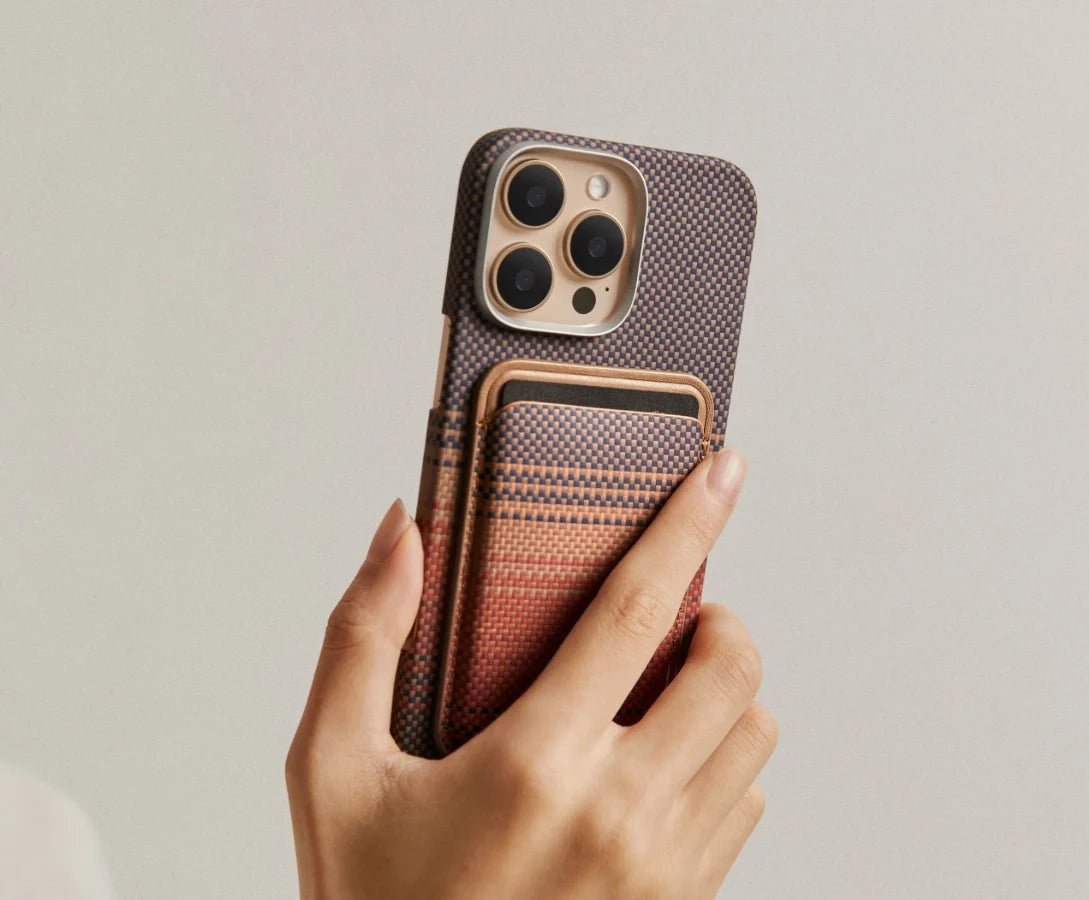 Magnetic Woven Wallet-Sunset