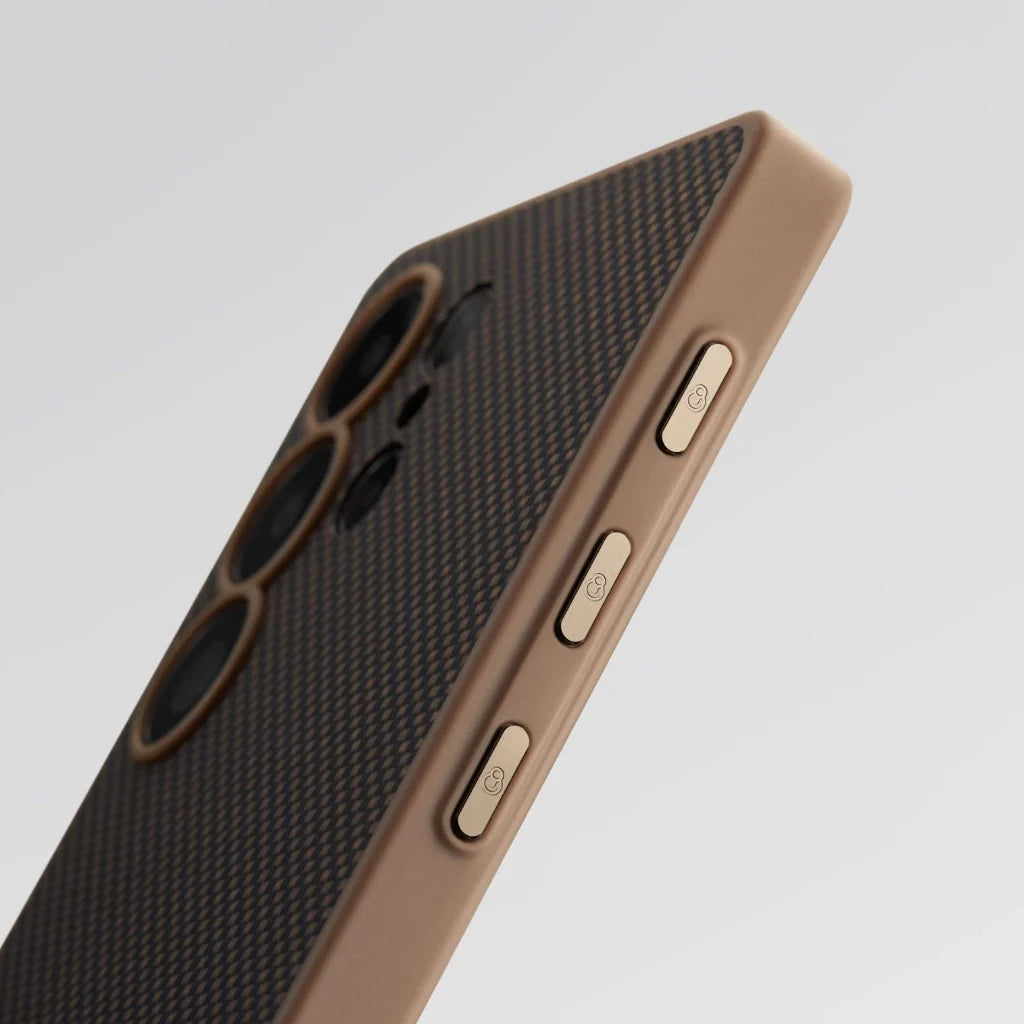 PinButton - Black/Gold Case for Samsung Galaxy S25 Ultra