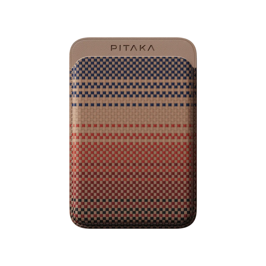 Magnetic Woven Wallet-Sunset
