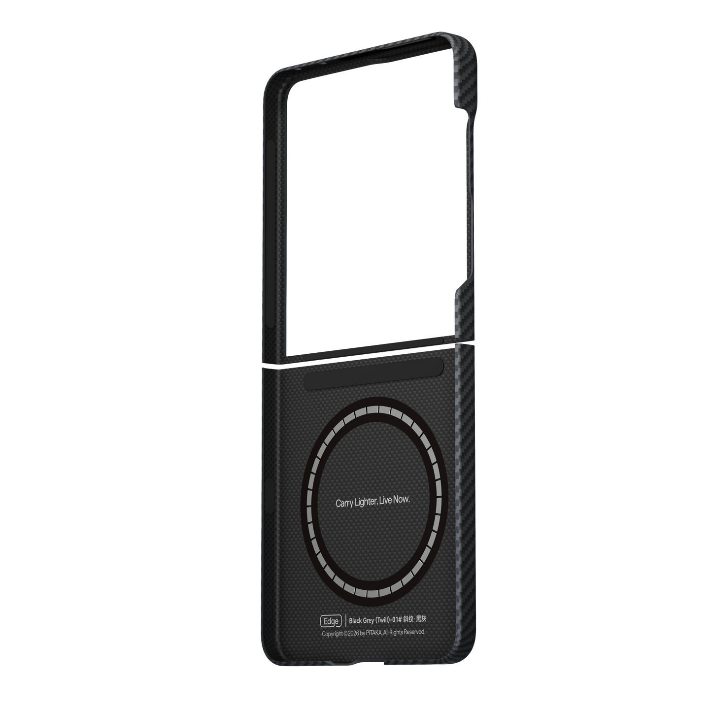 Galaxy ZFlip 8 Pitaka Classic Black & Grey Case