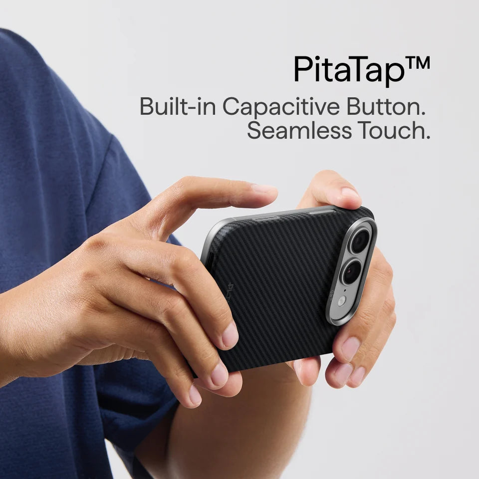iPhone Duo Edge Case 600D Black/Grey (Twill) (PitaTap™)-(Back Case Only)