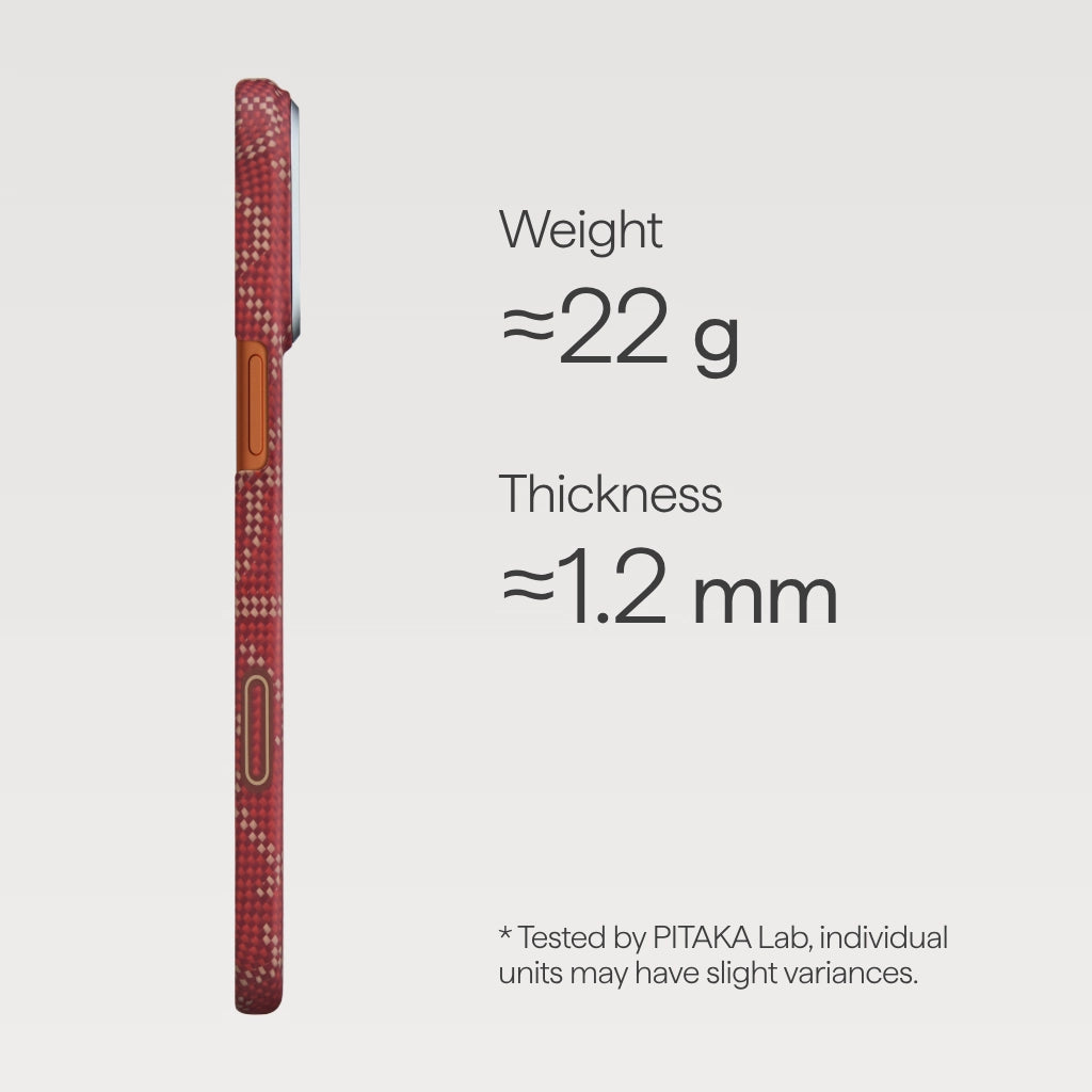 MONOGRAM Ultra Slim - Red & Gold Case for iPhone 17ProMax