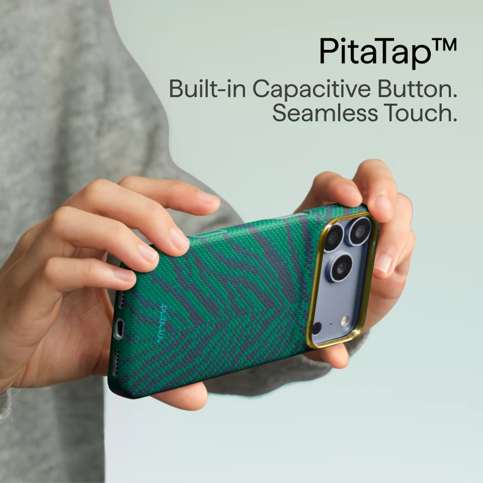 iPhone 18 Pro Edge Case  Tidal Blue (PitaTap™)