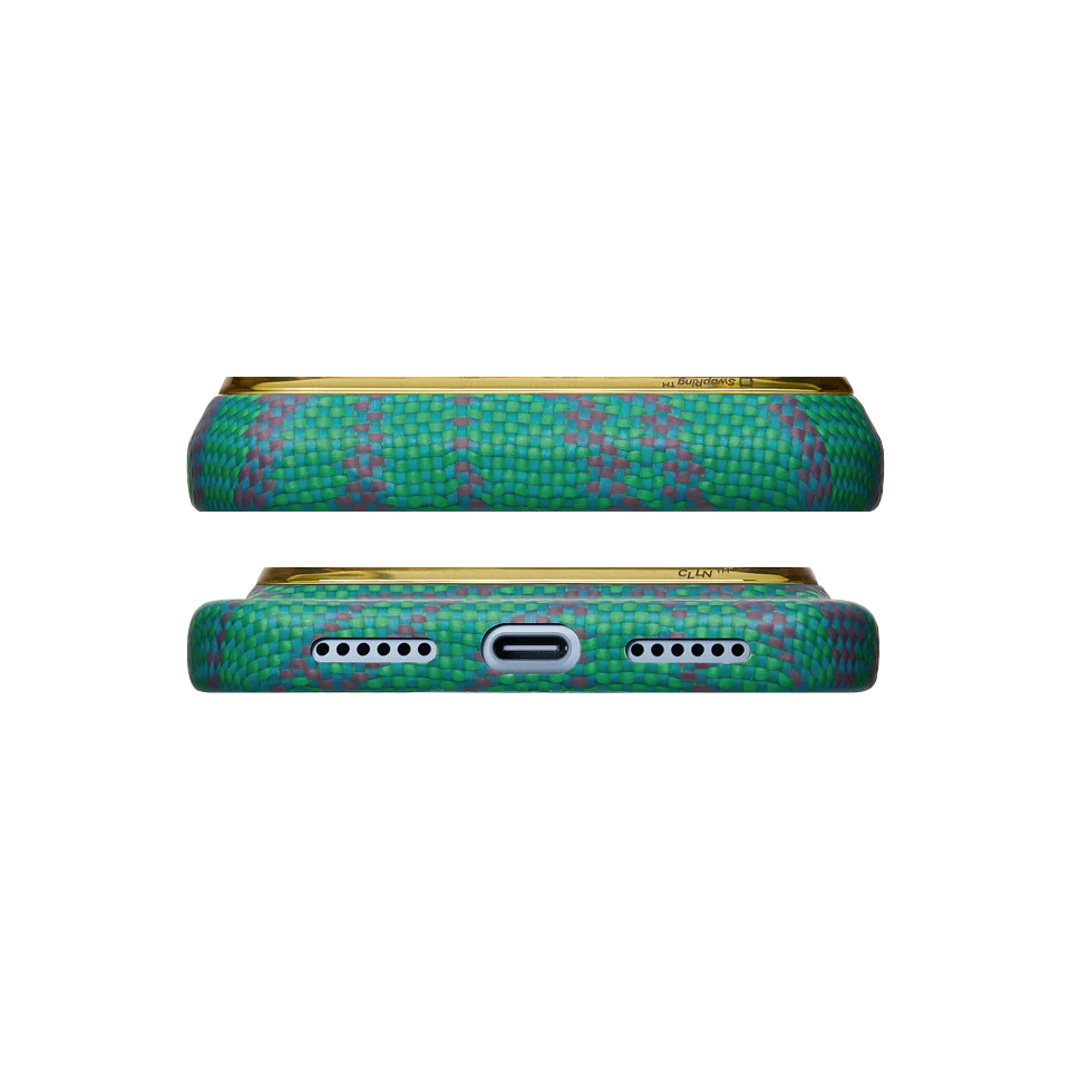iPhone 18 Pro Edge Case  Tidal Blue (PitaTap™)