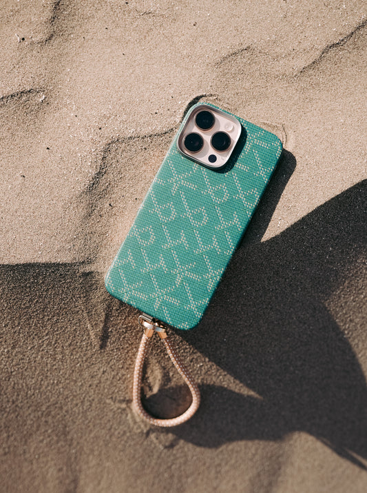 MONOGRAM Ultra Slim - Green & Gold Case with 3n1 Body Strap Set