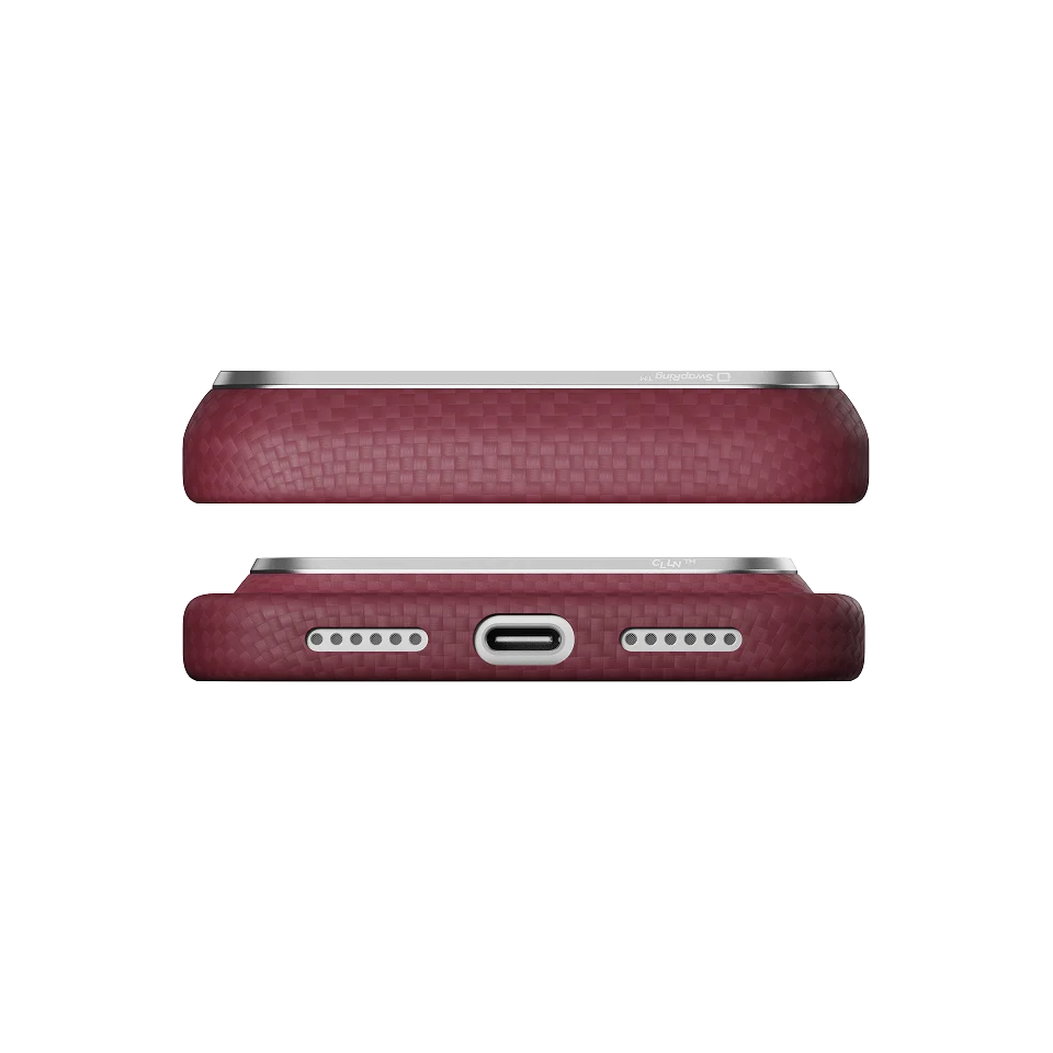 iPhone 18 Pro Edge Case Argyle Burgundy (PitaTap™)