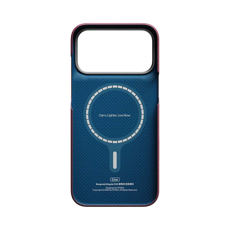 iPhone 18 Pro Edge Case Argyle Burgundy (PitaTap™)