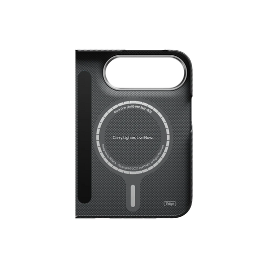 iPhone Duo Edge Case 600D Black/Grey (Twill) (PitaTap™)-(Back Case Only)