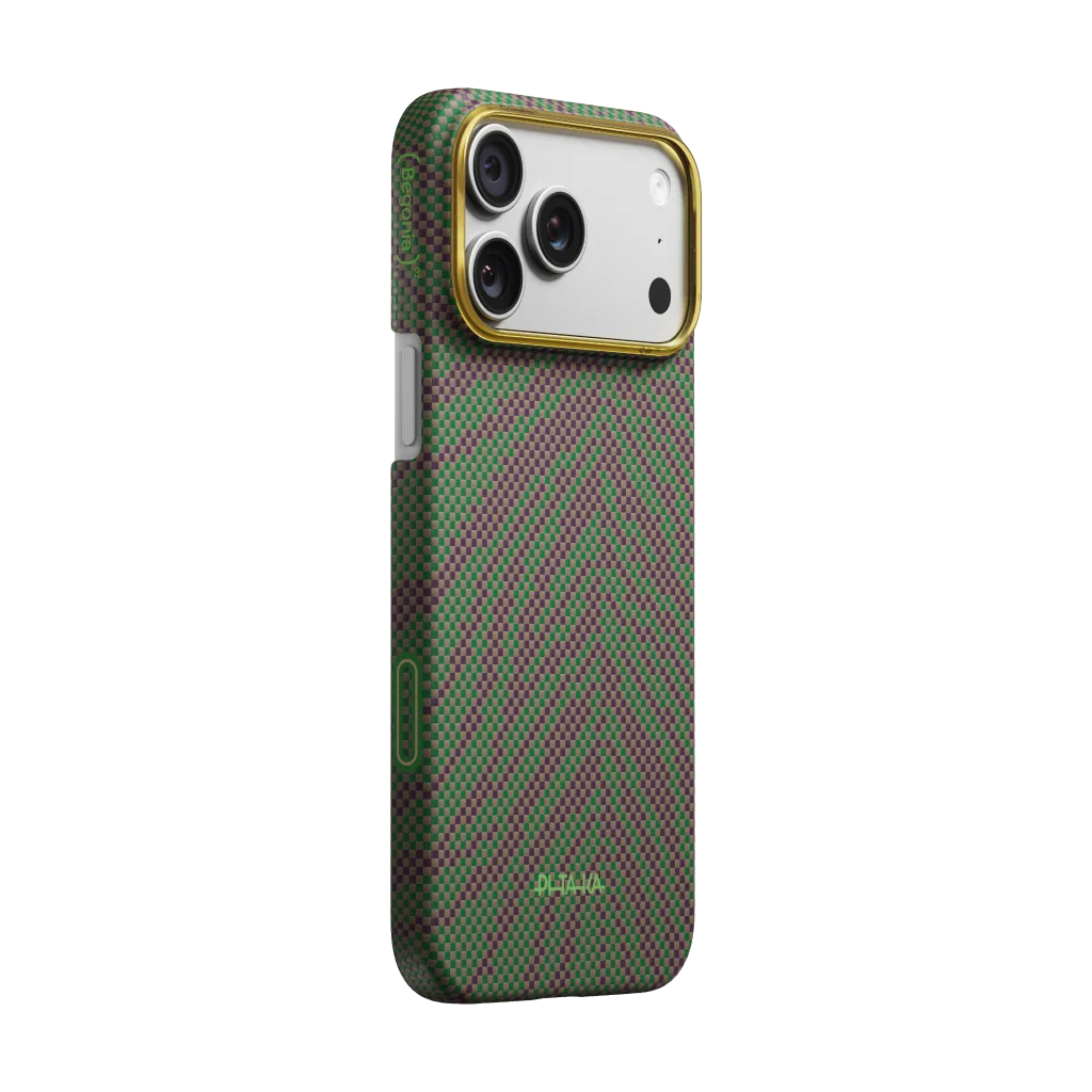 iPhone 17 ProMax PITAKA Edge Case – Sprout Surge (PitaTap™)
