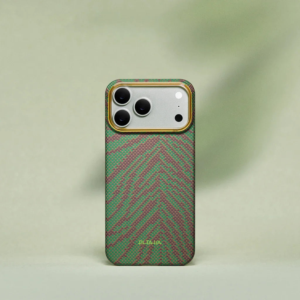 iPhone 17 ProMax PITAKA Edge Case – Sprout Surge (PitaTap™)