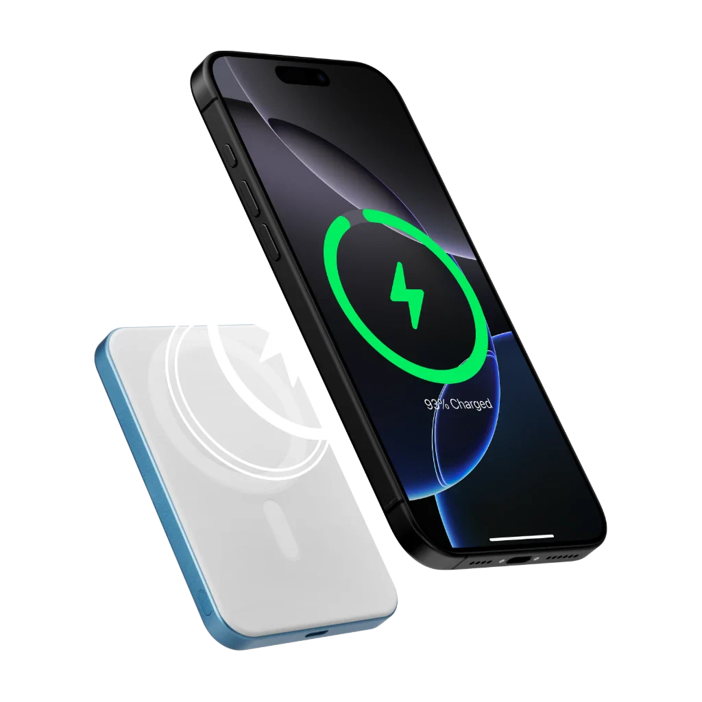 Aramid Fiber Magnetic Power Bank - Lucid Blue